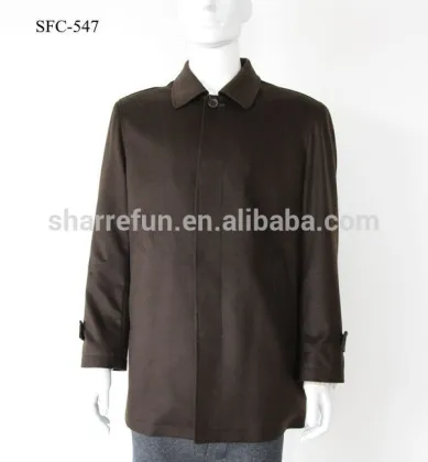 Men cashmere coat, brown cashmere coat, pure cashmere coat SFC-547