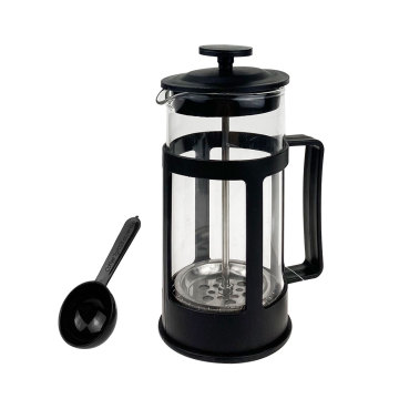 Caffettiera con fondo in plastica da 300 ml con cucchiaio