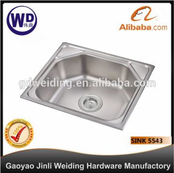 Stainless Steel Kitchen Bar Sink Topmount Single Bowl Water Tank Sink-5543 kitchen sink organizer