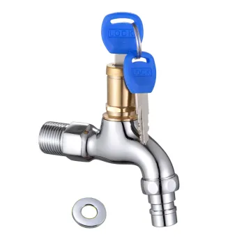 G1/2 Anti-Theft Faucet with Lock Key for Kitchen and Outdoor Use