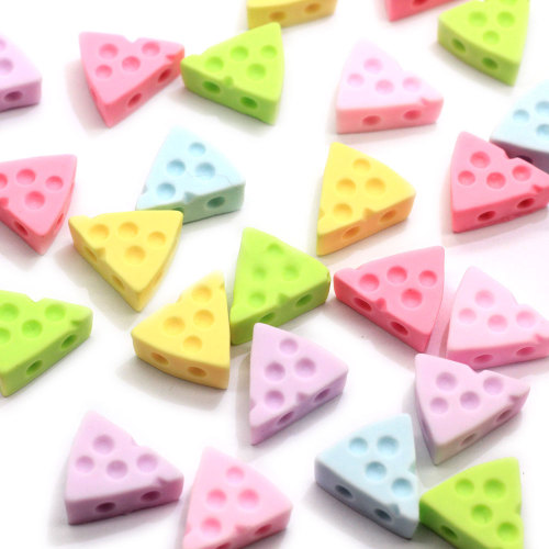 New Design Triangle Simulation Resin Cheese Cake Cabochon Beads Flatback Decoration For DIY Keychain Art Decor Jewelry Making