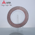 Banquet ato rose rond assiette de chargeur assiette