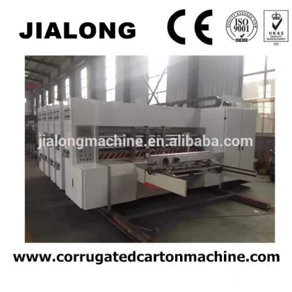 Latest automatic corrugated cardboard multicolor flexo printing slotting die-cutting packaging machines