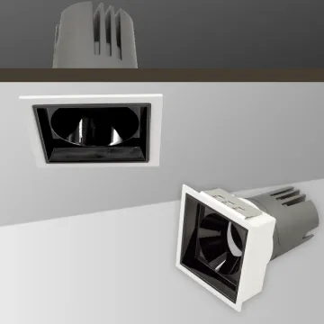 9W Dimmable Aluminum Ceiling Recessed Square LED Downlight