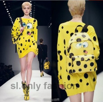 Women-Cartoon-SpongeBob-Knit-Pullovers-Jumper-Sweater-Blouse-Sleeve-Sweatshirt-9 Women-Cartoon-SpongeBob-Knit-Pullovers-Jumper