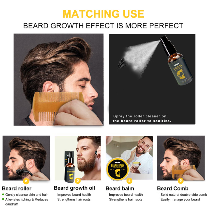 Kit de crecimiento de barba de yanzisno1 para hombres