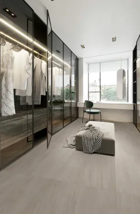 LA BOBO Dark Grey Thin Bathroom Tile