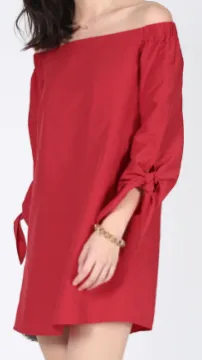 Pretty Steps fashion off shoulder tie red chiffon dress and casual dresses dress type new fashion ladies dress2016