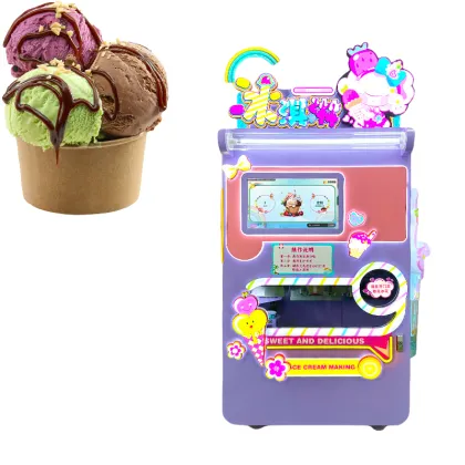 Automatic Commercial Fresh Fruits Vertical Gelato Hard Ice Cream Machine