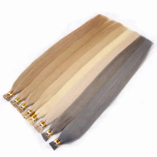 Wholesale Prebonded Hair Extension Brazilian 22 Inch Hard Italian Keratin I-Tip Hair Double Drawn Extension Hair
