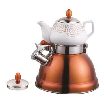 Household Rose Gold Double Tea Pot