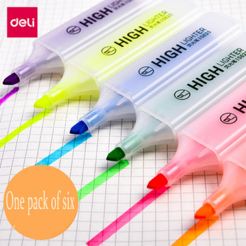 6pcs/Lot Deli Candy Color Marker Set for Student and Office Use