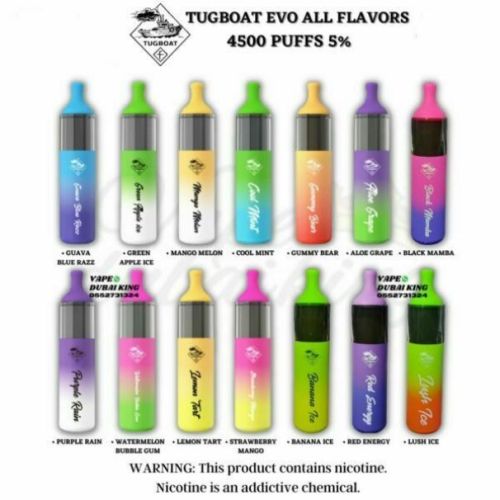 New Style Tugboat EVO Disposable Vape Device 4500