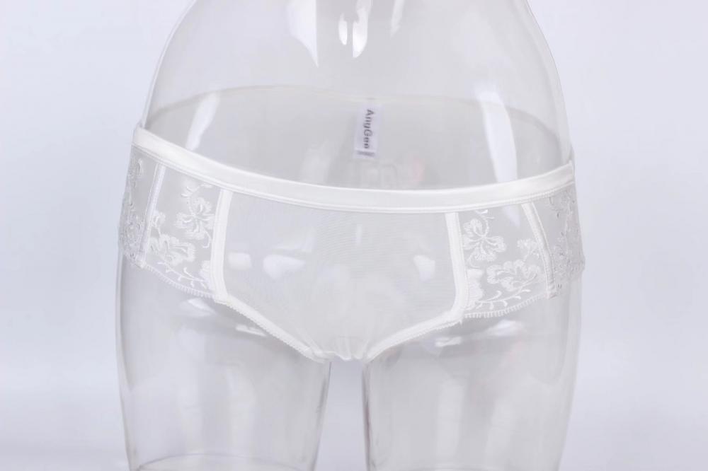 Transparent Mesh Bikini White