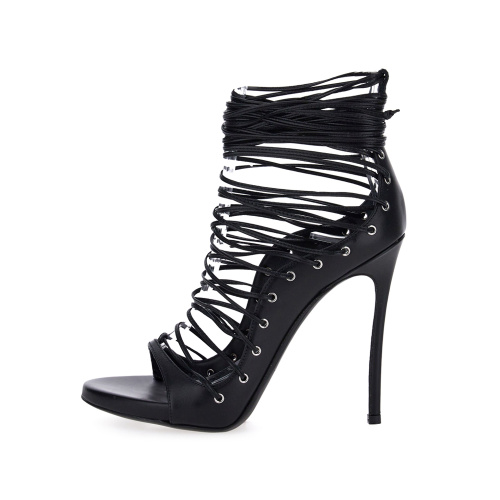 Fish Mouth Cross Strap High Heel Sandals