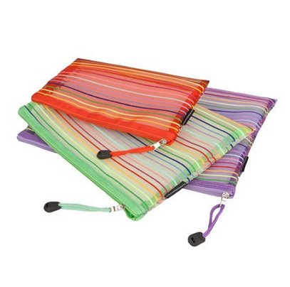 Colorful Mesh Zipper Bag Breathable Nylon Mesh Bag