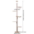 Durable Solid Wood Modern Cat Tree Tower Scratching Post Indoor Climbing Condo Strong Base Premium Furniture