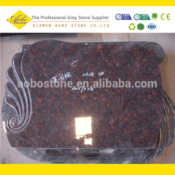 Cheap Cross Tan Brown Granite Tombstone