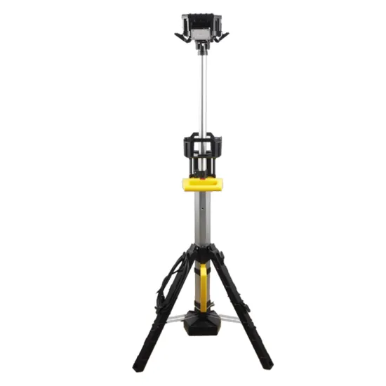 Professional 3000LM Rechargeable Work Light with Triple LED Lamps and Adjustable Tripod Stand