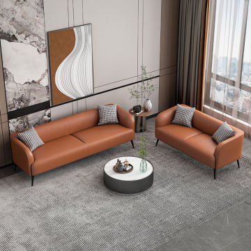 Sofa seni kulit apartemen kecil nordic modern double