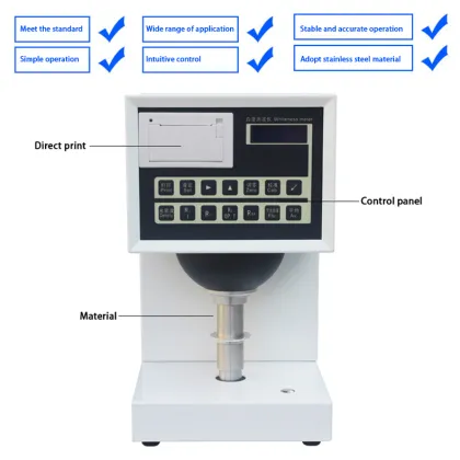 Digital Fluorescent Whitening Tester: Textile, Flour, Powder, Paper Whiteness Meter & Tester