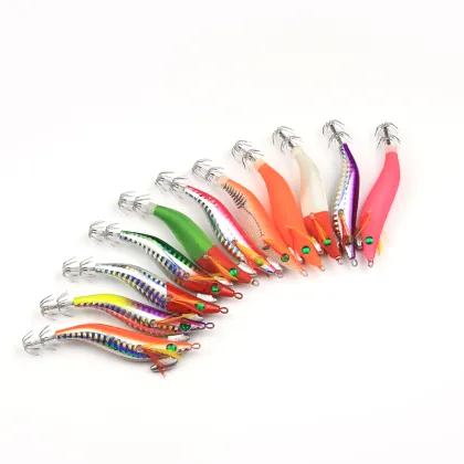 Yozuri Mold Wooden Bait Shrimp EGI Squid Jig 0.25oz/10cm Hard Bait Lure
