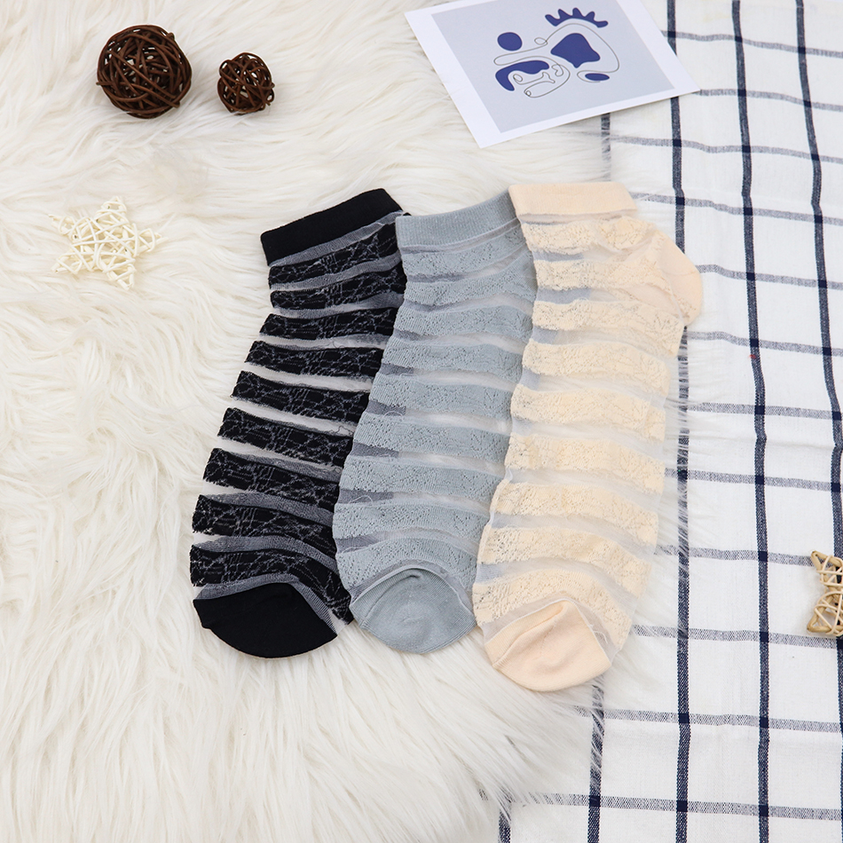 Stripe glass cotton socks