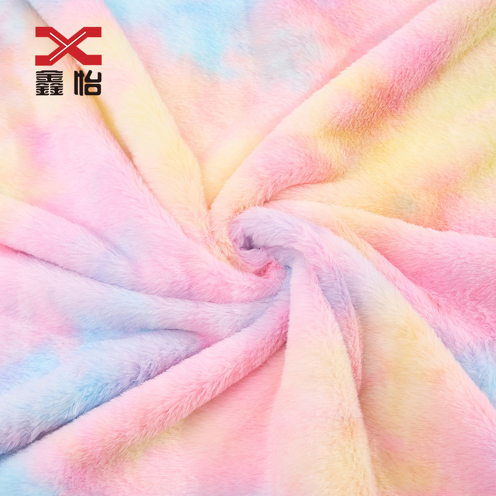 Rabbit fur tie-dye