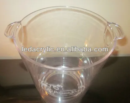 Perrier Jouet Champagne Clear AcryliIc signed Ice Bucket Cooler Chiller