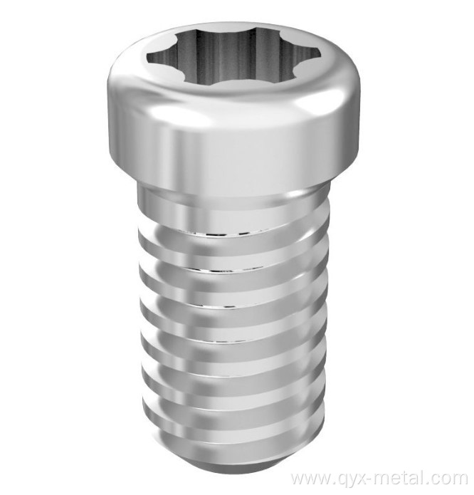 Implanted titanium alloy screw for surgical and dental