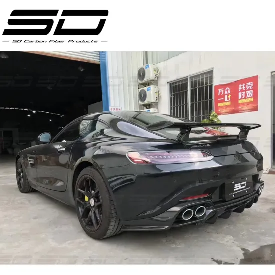 GTR-Style Dry Carbon Fiber Spoiler with Light for Mercedes AMG GT