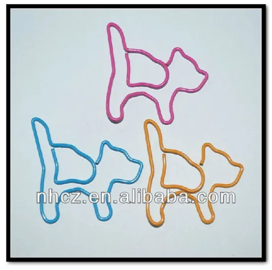 cat shape different kinds paper clips