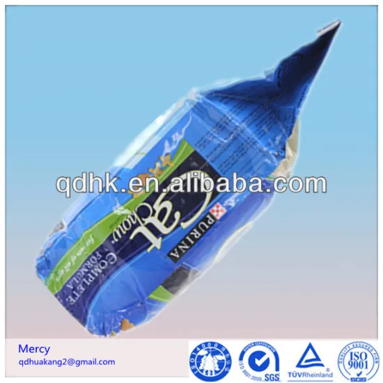 custom printed heavy duty puppy food bag with side gusset