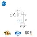 Disegni popolari SS304 Specchio con doccia in raso Connettore in vetro