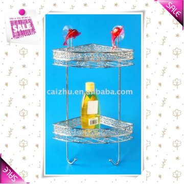 2-Tier bathroom towel shelf