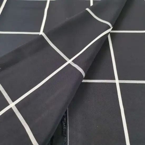 Satin Elasticity Black Background And White Stripe