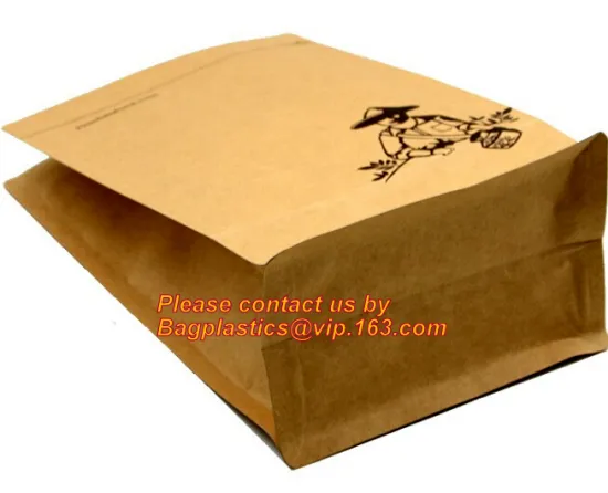 stand up pouch biodegradable zipper bag kraft paper bag, Resealable Snack Stand up Zipper kraft paper Pouch Aluminum Foil Lined