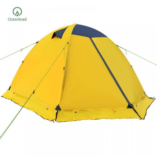 ExterterLead 2 pessoas Ultralight mackpacking tenda dupla camada