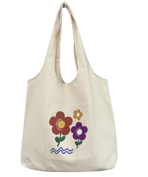 Female Literary Single Shoulder Cotton Bag