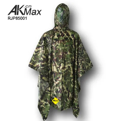 Rain Poncho Adult Waterproof Raincoat Tactical Rain Gear Long Rain Jacket for Hiking Emergency Camping