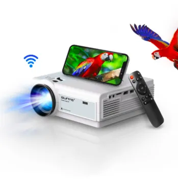 2024 Beam Mini Projector: 4K/1080P HD Native Smart WiFi Portable Home Cinema
