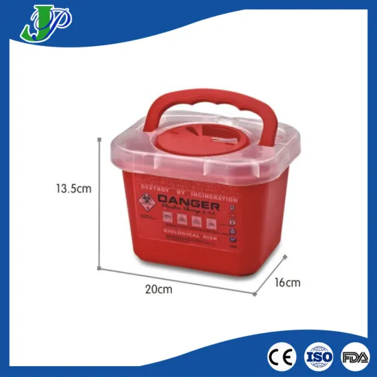 Custom Handle Disposable Sharp Container Box