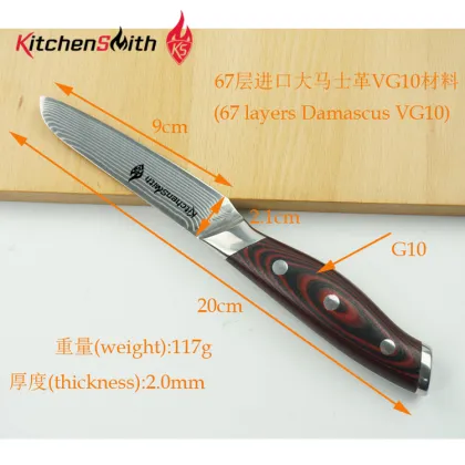 Vegetable Fruit Knife Damascus Blade