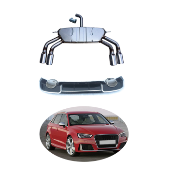 Rear Lip Spoiler Diffuser Kit for Audi A3 2012-2016 RS3 Style