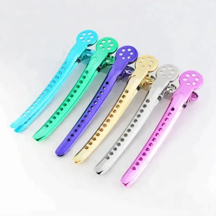 Professional Private Label Non-Slip Duckbill Metal Hair Cutting Clips for Salons