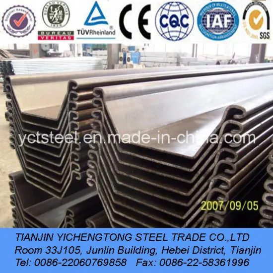 Steel Sheet Piling Price Q235-U-Shape, Z-Shape