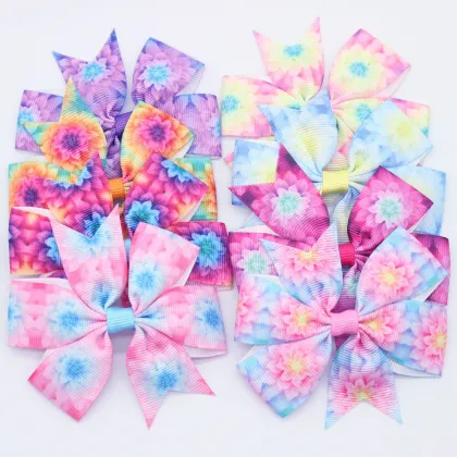 Drunk Beautiful Garden Style JoJo Bow Hair Accessories 8cm Peony Blossom Clips