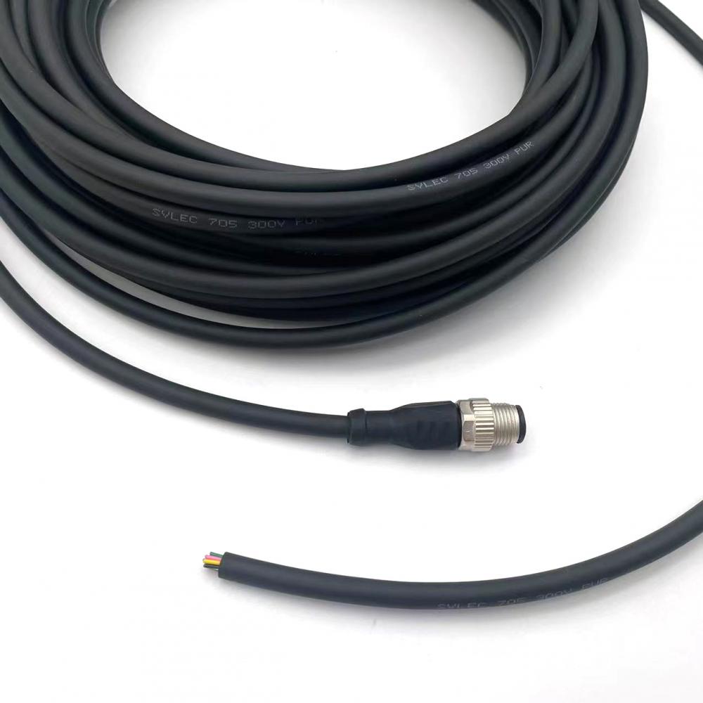 M12 Male straight connection cable