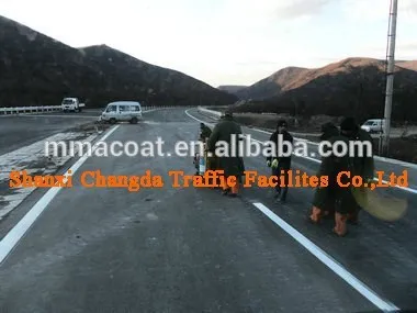 mma snowy road marking traffic paint