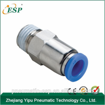 china metal pneumatic stop fittings with plastic sleeve